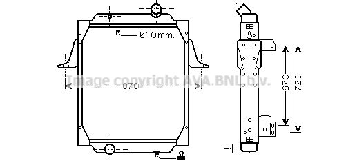 AVA QUALITY COOLING Радиатор, охлаждение двигателя RE2069